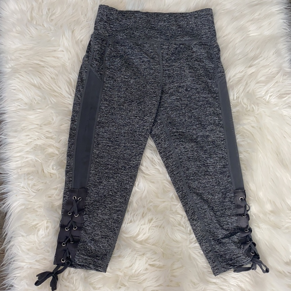 RIVA USA GRAY LACED UP LEGGINGS